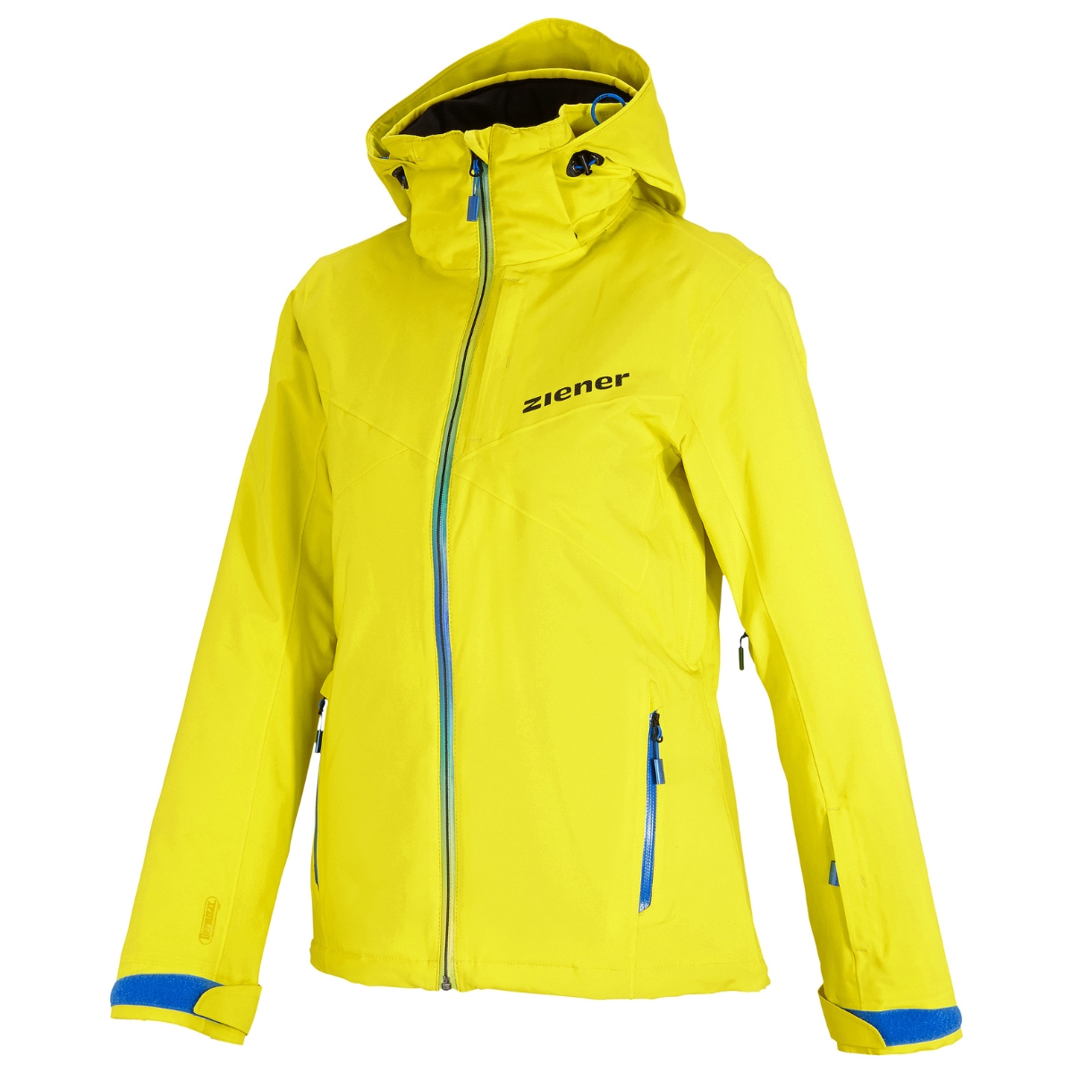 Ziener Damen Skijacke Modell Toja Lady Teamwear mit DERMIZAX® -Membran Art. 184921_672992 yellow blue shade